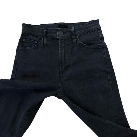 Mother Jeans The Insider Crop Two Step Fray Raw Asymmetrical Hem Not Guilty 25 - Picture 6 of 16